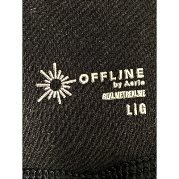 OFFLINE By Aerie Real Me Crossover Flowy Short in True Black Sz L - Picture 8 of 13